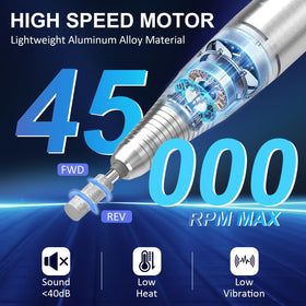 LEDSUUEI nail drill pen design provides precise control for smooth finishes