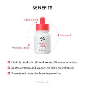 Leegeehaam azelaic ampoule with night routine setup for balanced skin