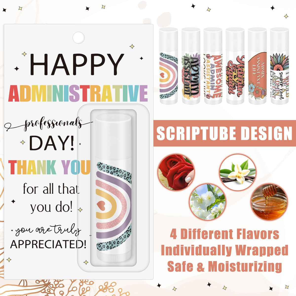 Leelosp boho-pattern packaging shown, easy to give during Admin Day.