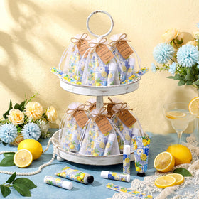 Leelosp Capri Lemon organza bag presenting the charming citrus gift set