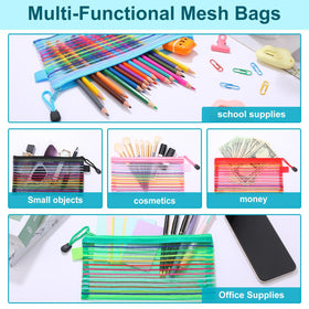 Leelosp colorful pouch set ideal for cosmetics and pens