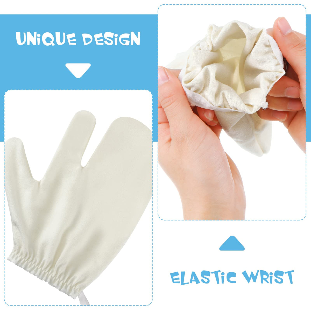 Leelosp dry brush gloves with elastic band for secure fit