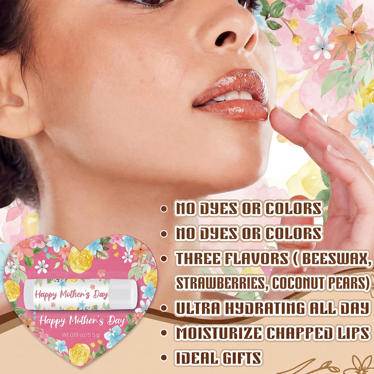 Leelosp lip balm featuring strawberry and coconut pear flavors for subtle moisture