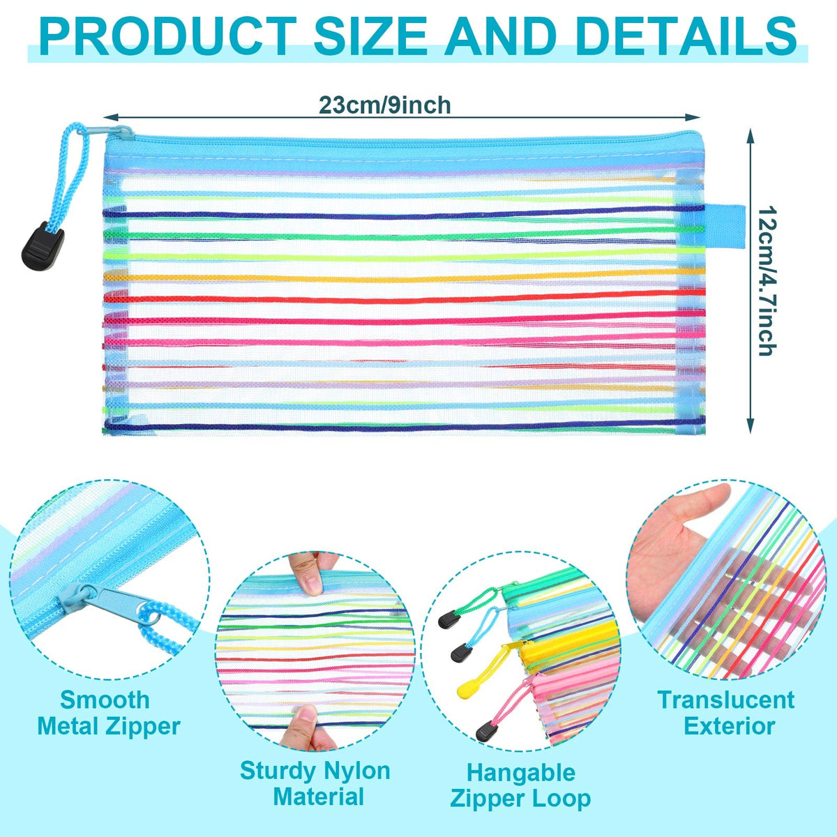 Leelosp mesh pouch with zipper closure ensuring secure access