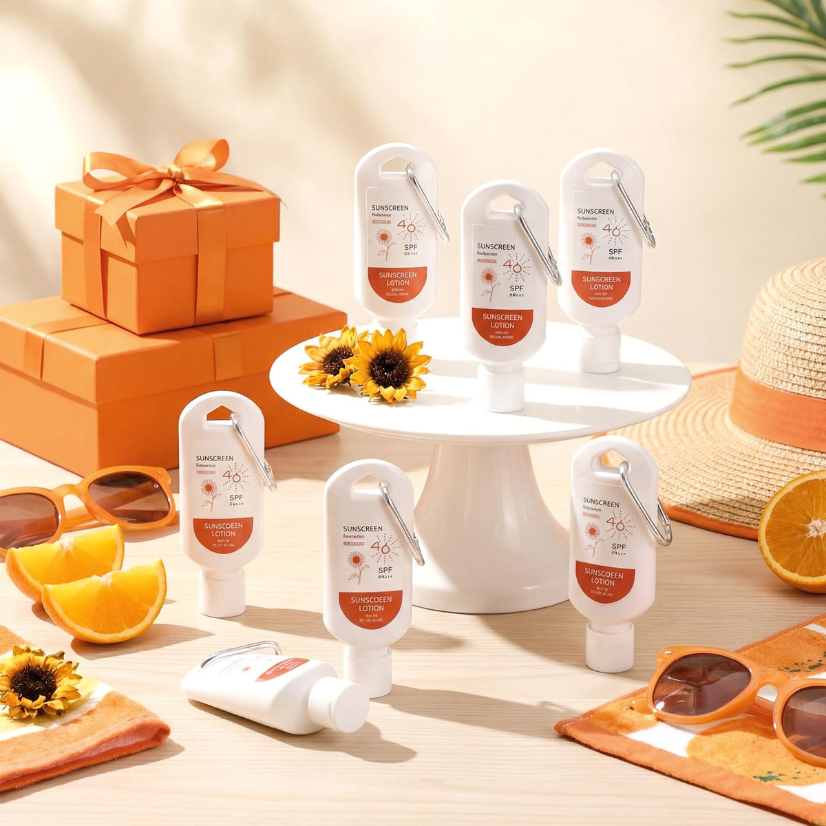 Leelosp mini sunscreen with floral design, ideal for gifting and daily use.