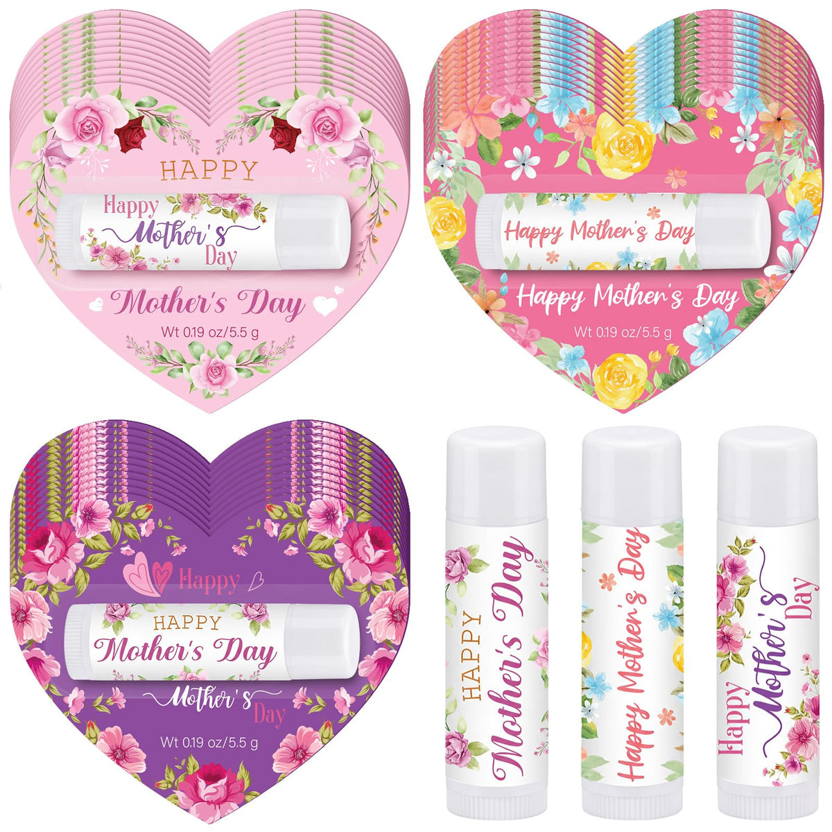 Leelosp lip balm with floral Mother's Day design for festive gift tables