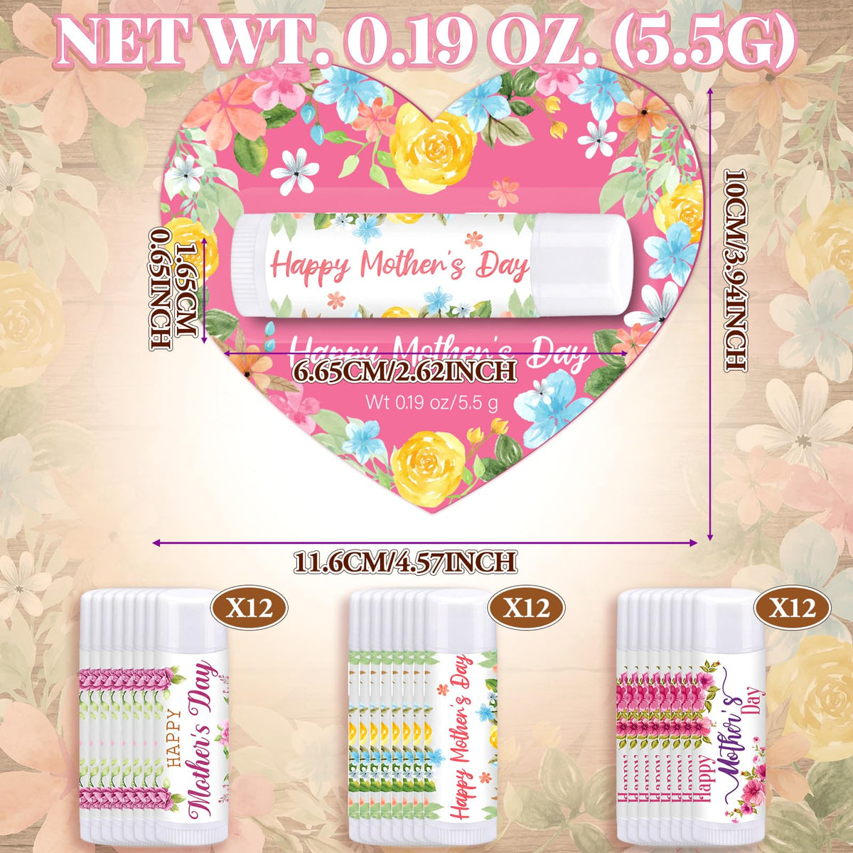 Leelosp multicolor lip balms in bulk wraps for party favors