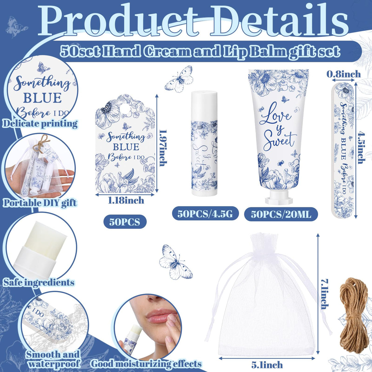 Leelosp branded nail file set included in bridal shower favor kit