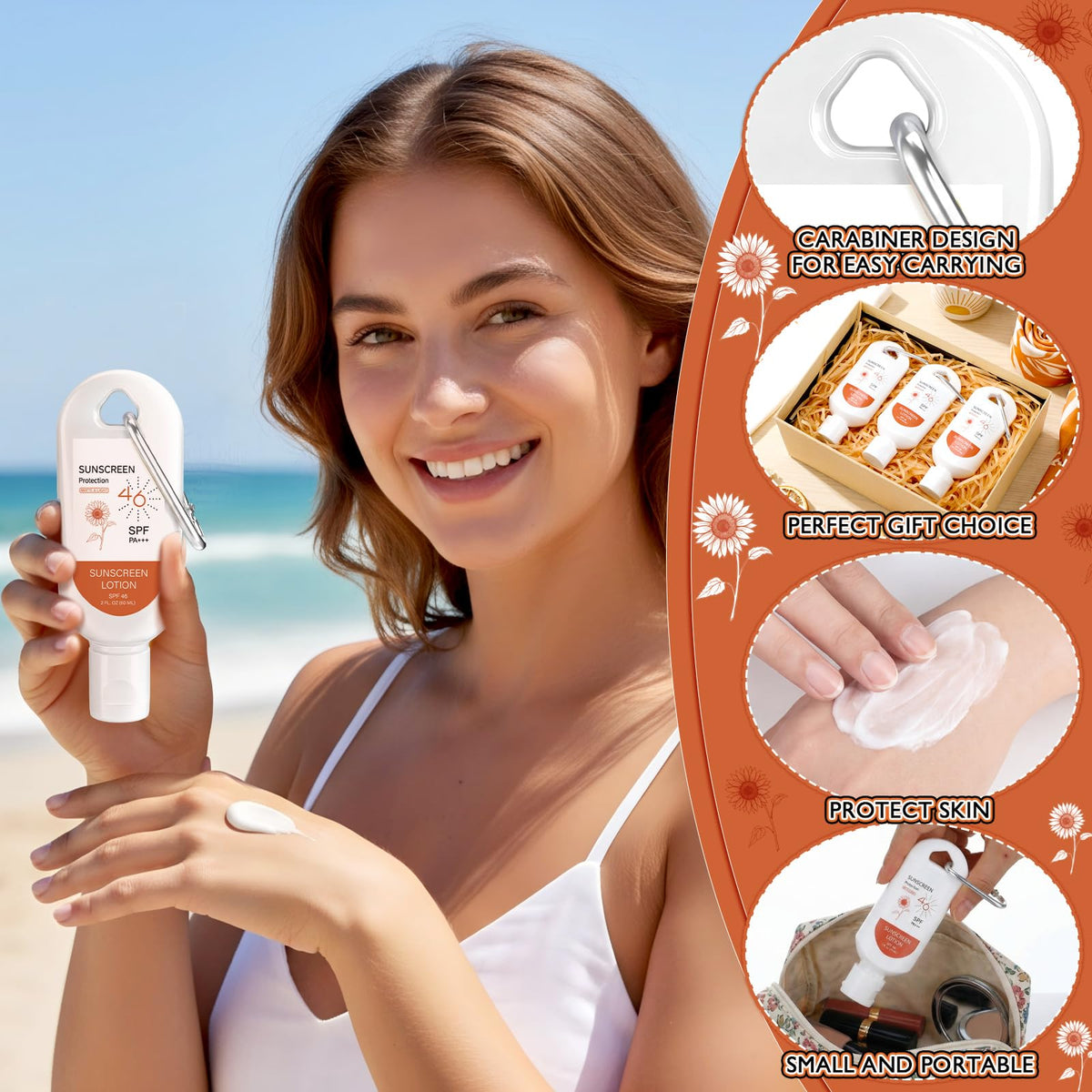 Leelosp travel-compact sunscreen stays secure and ready in your bag.