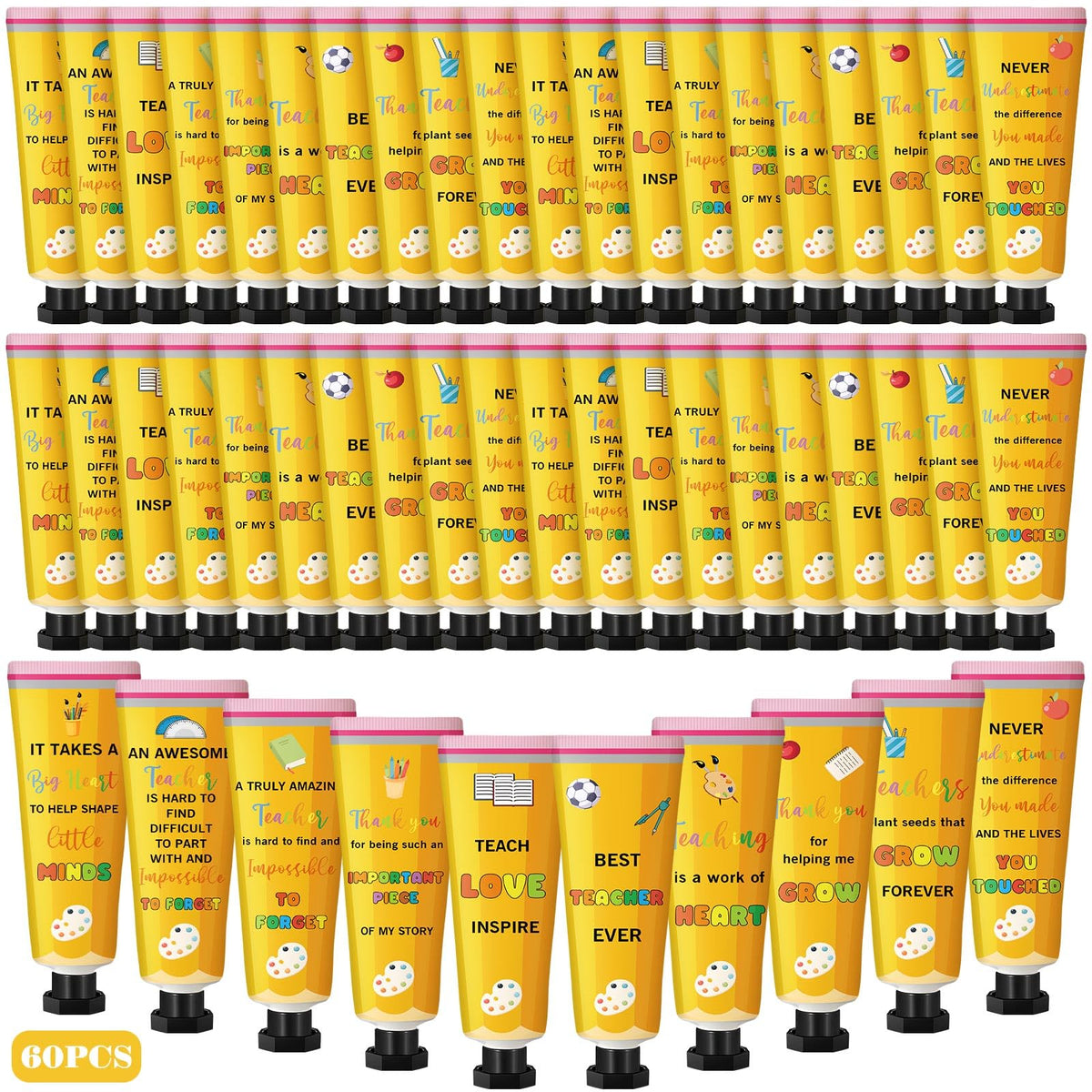 Leelosp teacher appreciation hand cream set with 60 mini tubes for classroom gifting