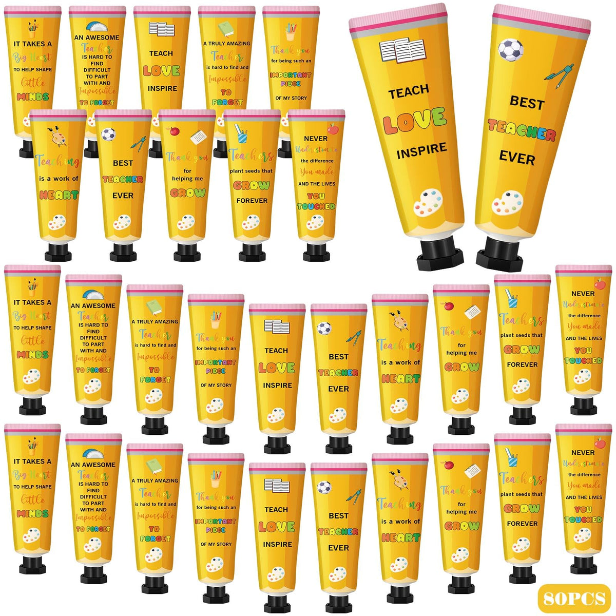 Leelosp 80-pcs hand cream set for teachers, ideal gift.