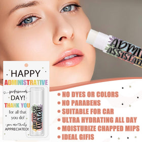 Leelosp unisex slogan lip balm, portable 5g for on-the-go care.