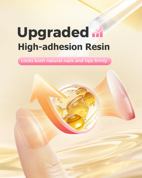 LEENEXUS Advanced Resin formula with deep micro-anchoring on natural nails.