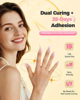LEENEXUS precision brush illustrates controlled nail glue application.