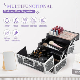 Leeora Leekoo aluminum edged cosmetics case for durable transport