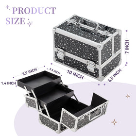 Leeora Leekoo makeup storage with multi-layer trays for easy organization