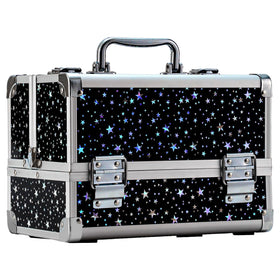 Leeora Leekoo makeup train case with glitter finish for stylish on the go storage