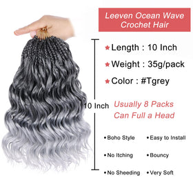 Leeven eight-pack crochet braids for full head coverage