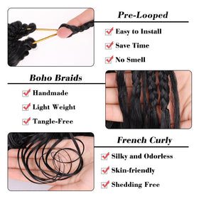 Leeven crochet hair installation process demonstrates lightweight tangle-free styling