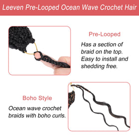 Leeven deep wavy curls with bounce and movement
