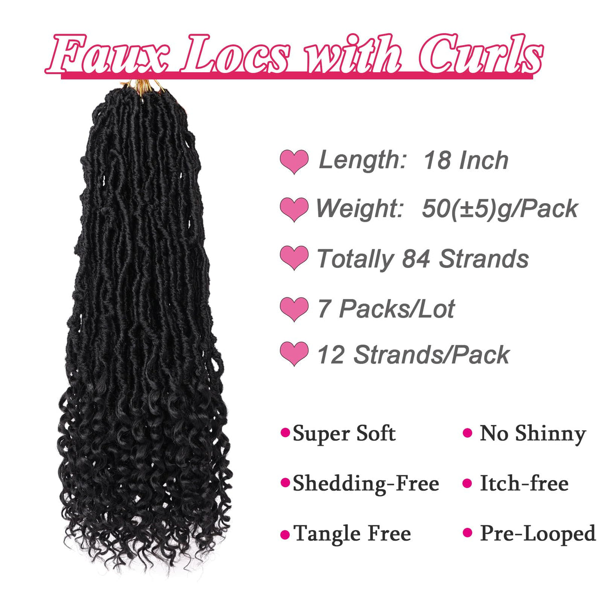 Leeven Goddess Locs pre-looped design enables quick crochet installation.