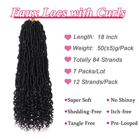 Leeven Goddess Locs pre-looped design enables quick crochet installation.