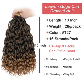 Leeven Gogo Curl 10-inch ocean wave curls highlight natural-looking texture