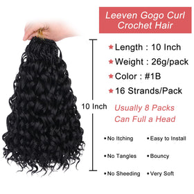 Leeven Gogo Curl 10inch deep twist goddess closeup highlights texture