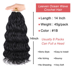 Leeven 14-inch deep wavy texture provides natural movement and bounce.