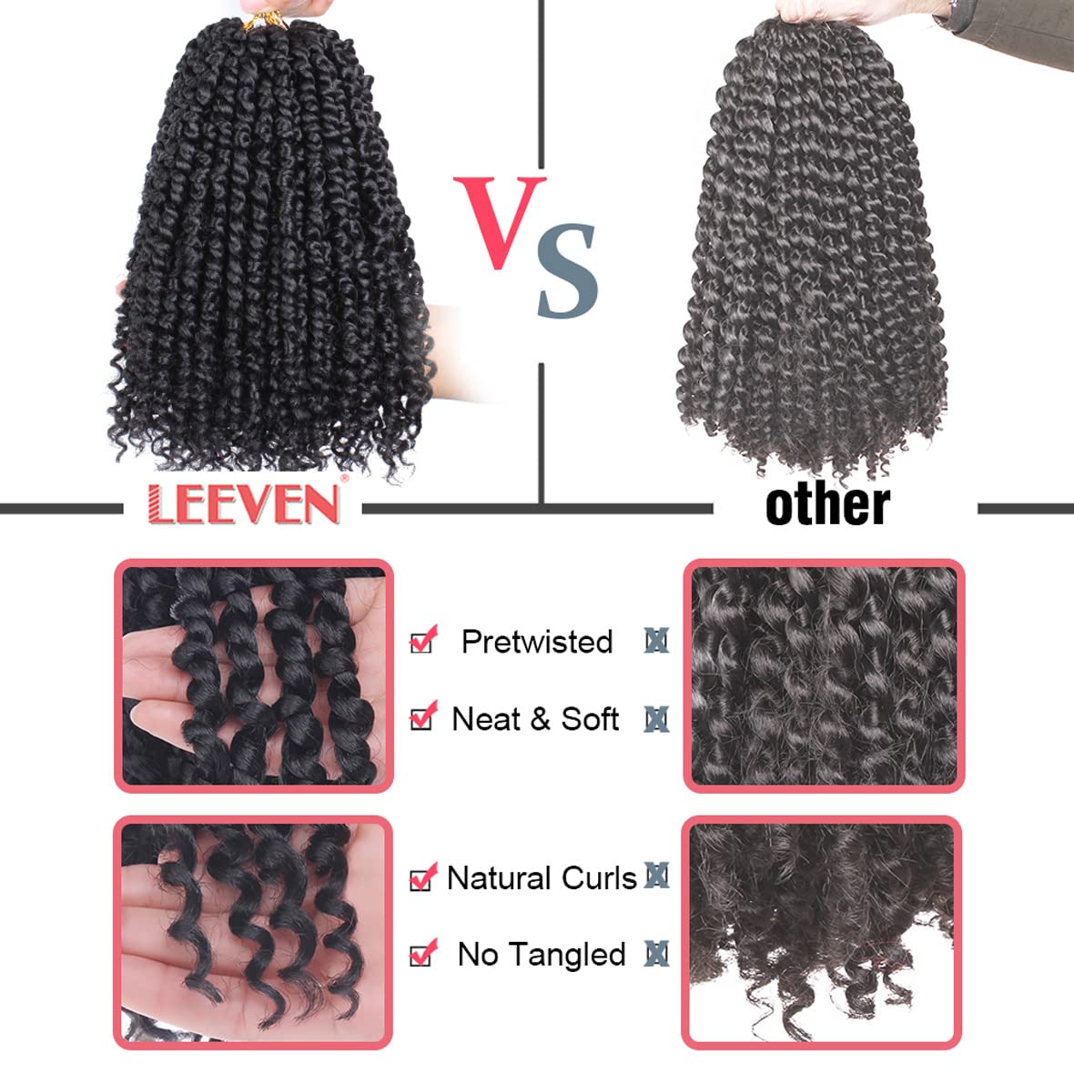 Leeven Passion Twist 14 inch soft fiber, skin-friendly and comfortable
