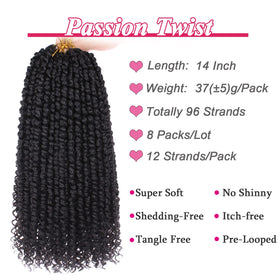 Leeven Passion Twist crochet braids 12 inch with defined curls for everyday wear