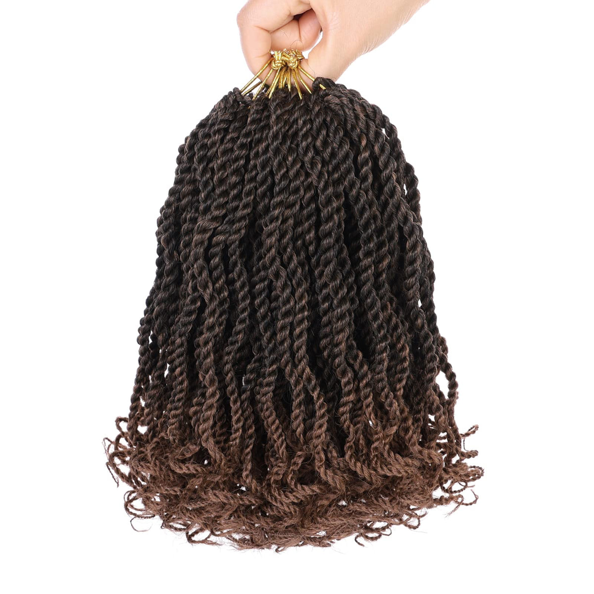 Leeven pre-looped crochet braids with wavy ends, lightweight for comfortable wear.
