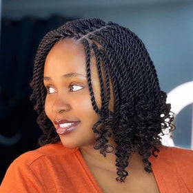 Leeven Senegalese twist crochet hair 8-pack with wavy texture for quick protective styling