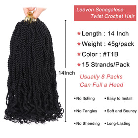 Leeven crochet hair with curly ends showing soft texture and bounce.
