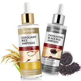 Leeylitdrag Black Rice Exfoliant bottle showing gentle exfoliation for all skin types.
