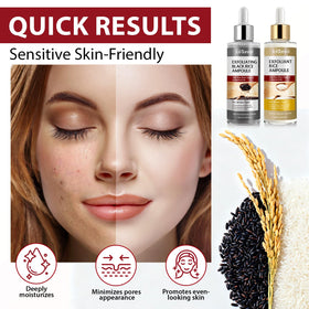 Leeylitdrag Rice Ampoule application demonstrates refreshing exfoliation and pore cleansing.