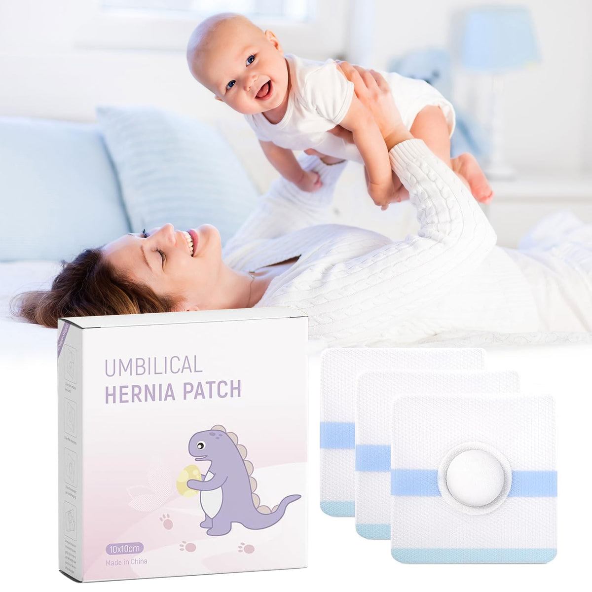 lefeke baby belly patch packaging close-up showing compact, travel-friendly design.