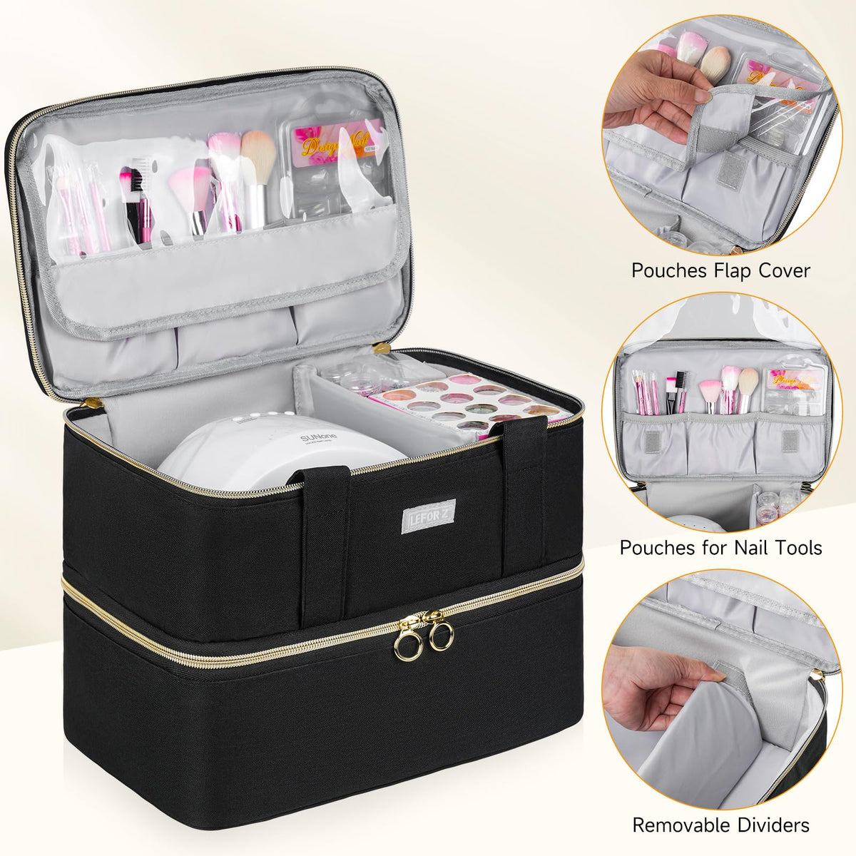 LEFOR·Z bottom layer removable divider fits 40 bottles.