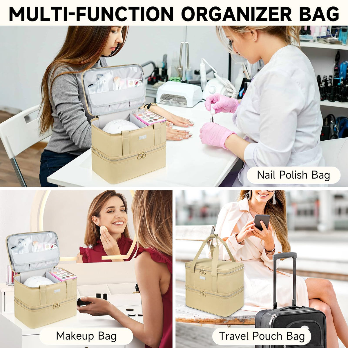 LEFORZ holds 40 bottles of 15ml for compact organization.