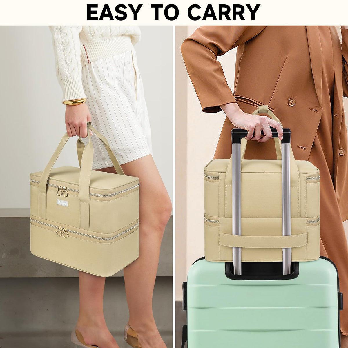 LEFORZ doubles as a cosmetic or travel bag when needed.