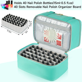 LEFOR·Z bottom layer holds up to 40 bottles of 15 ml polish.