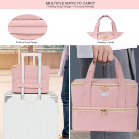 LEFORZ nail polish case doubles as makeup bag for cosmetics on the go