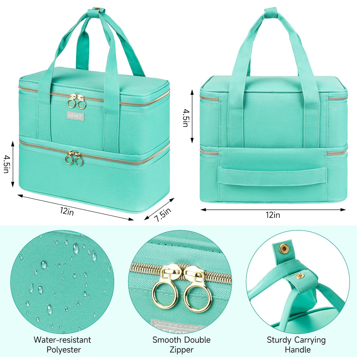 LEFOR·Z transparent cover keeps brushes and tools in place during use.
