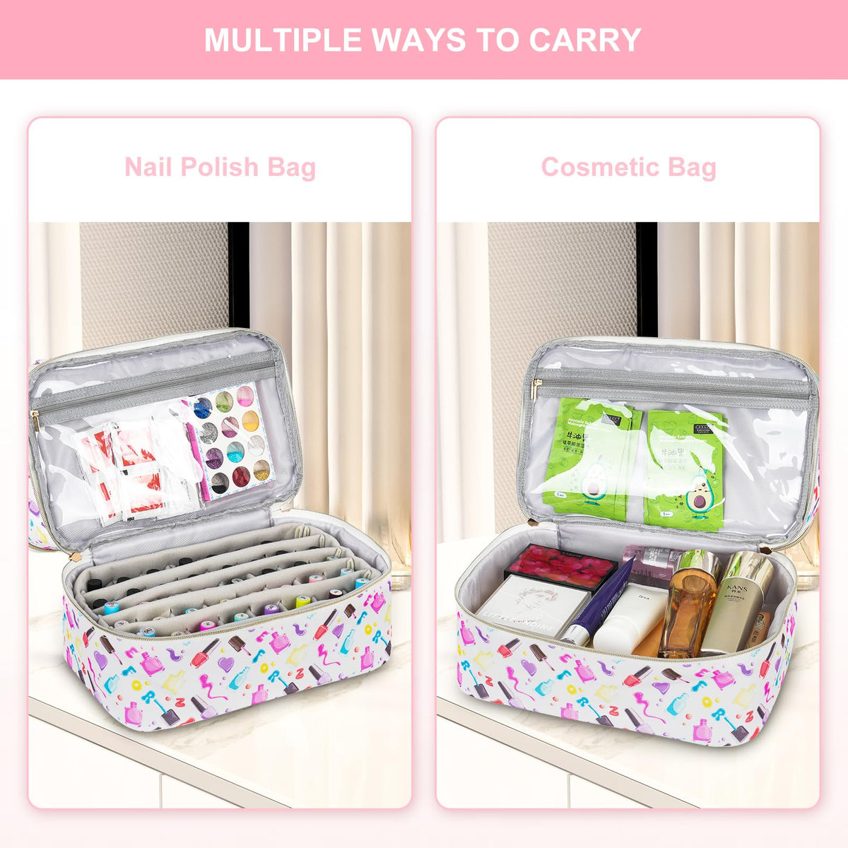 LEFOR·Z portable nail supplies holder ideal for home or salon