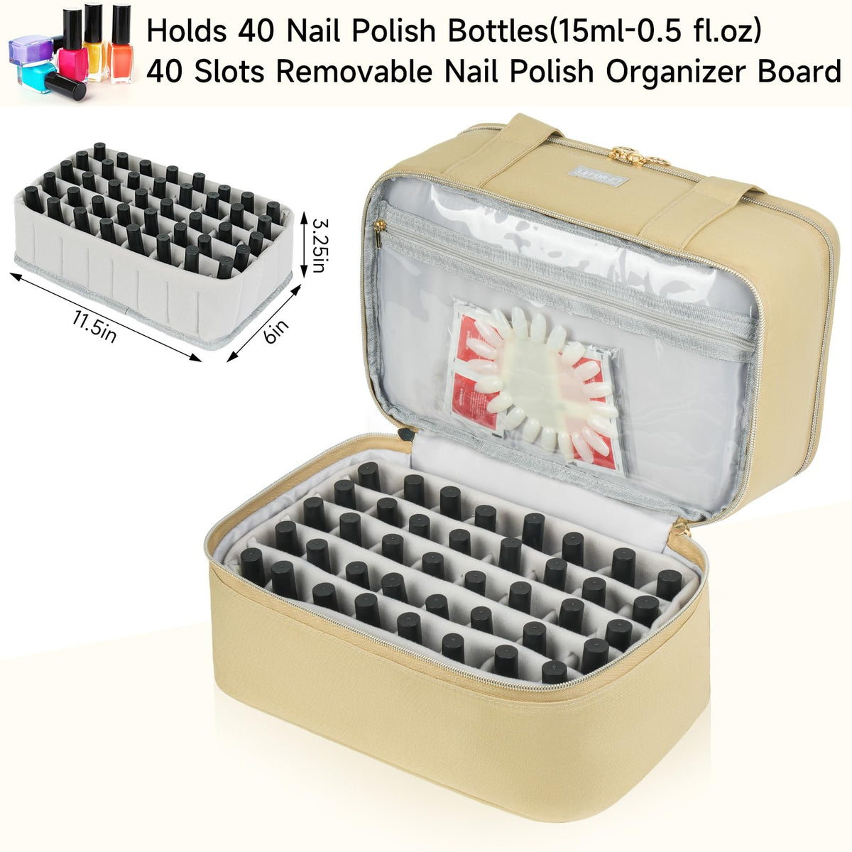 LEFORZ top-layer design accommodates LED nail lights for versatile setups.