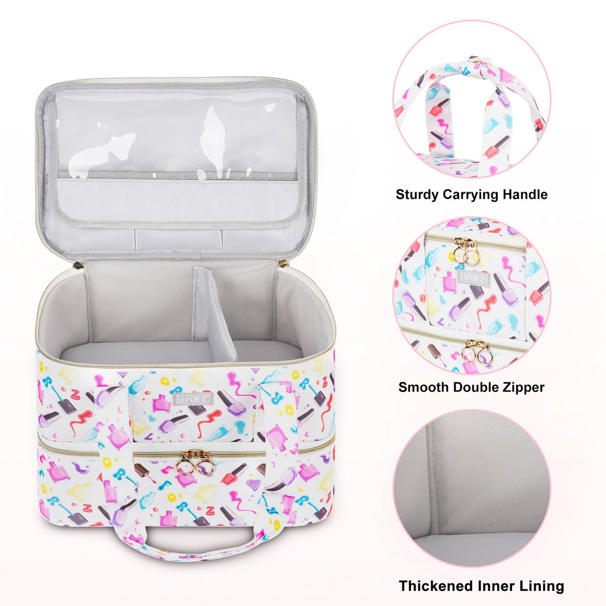 LEFOR·Z transparent cover keeps brushes in place during transit