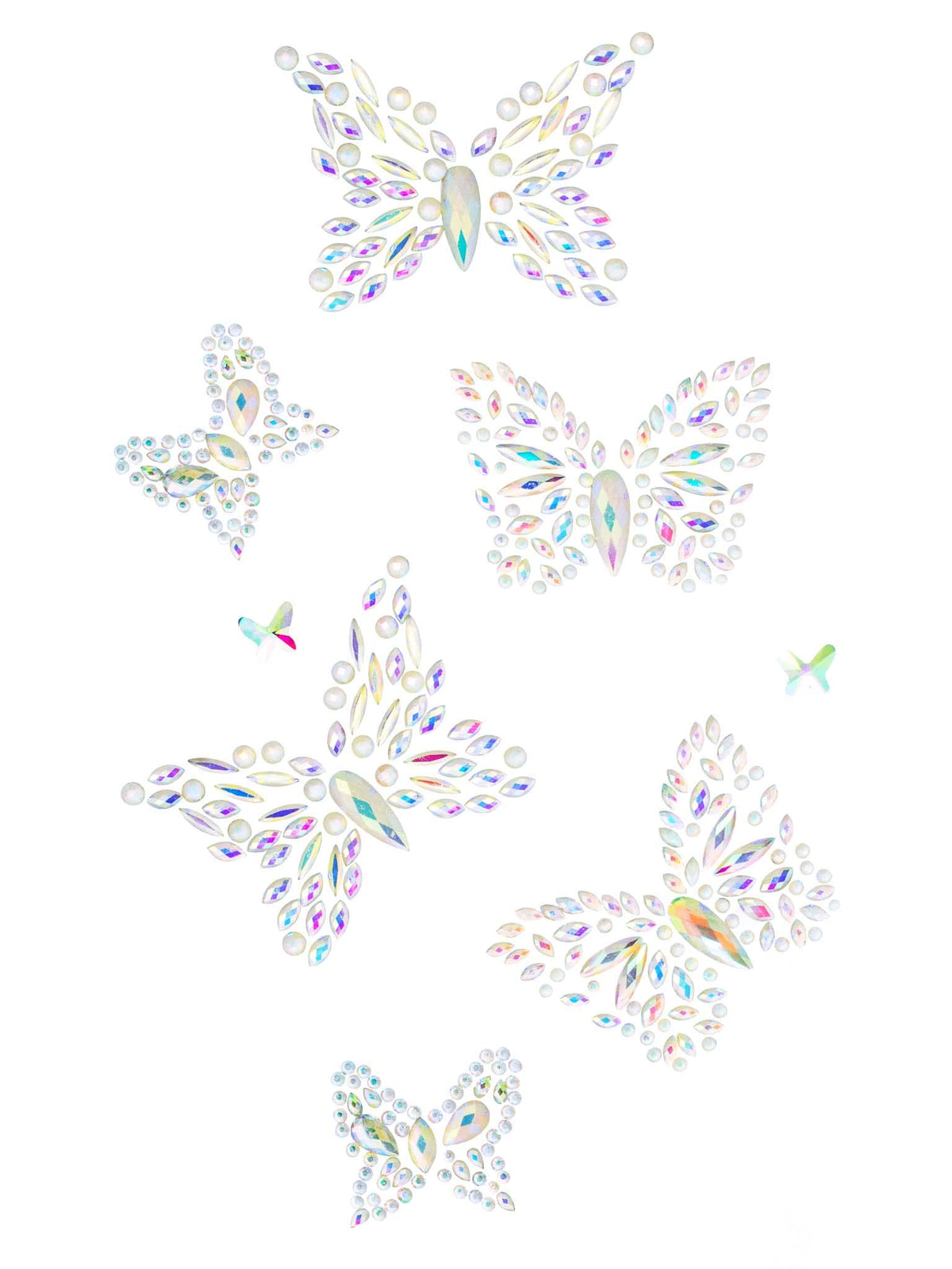 Leg Avenue Aurelia glow-in-the-dark butterfly jewels on arm for festival sparkle.