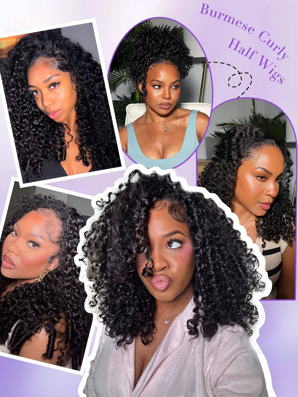 Legendhair Burmese Curly Half Wig close-up shows minimal shedding and vibrant curls