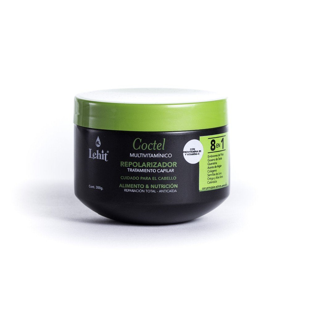 Lehit Cocktail Multivitamin Repolarizer packaging highlights nourishing hair treatment.