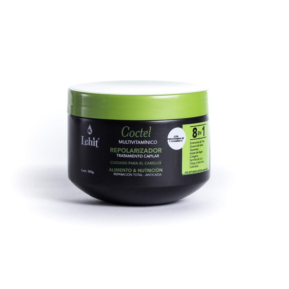 Lehit Cocktail Multivitamin Repolarizer packaging highlights nourishing hair treatment.